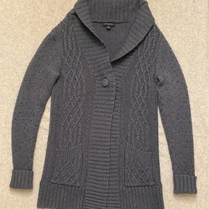 Women’s Banana Republic Textured Chunky Shawl Cardigan Single Button Snap Medium